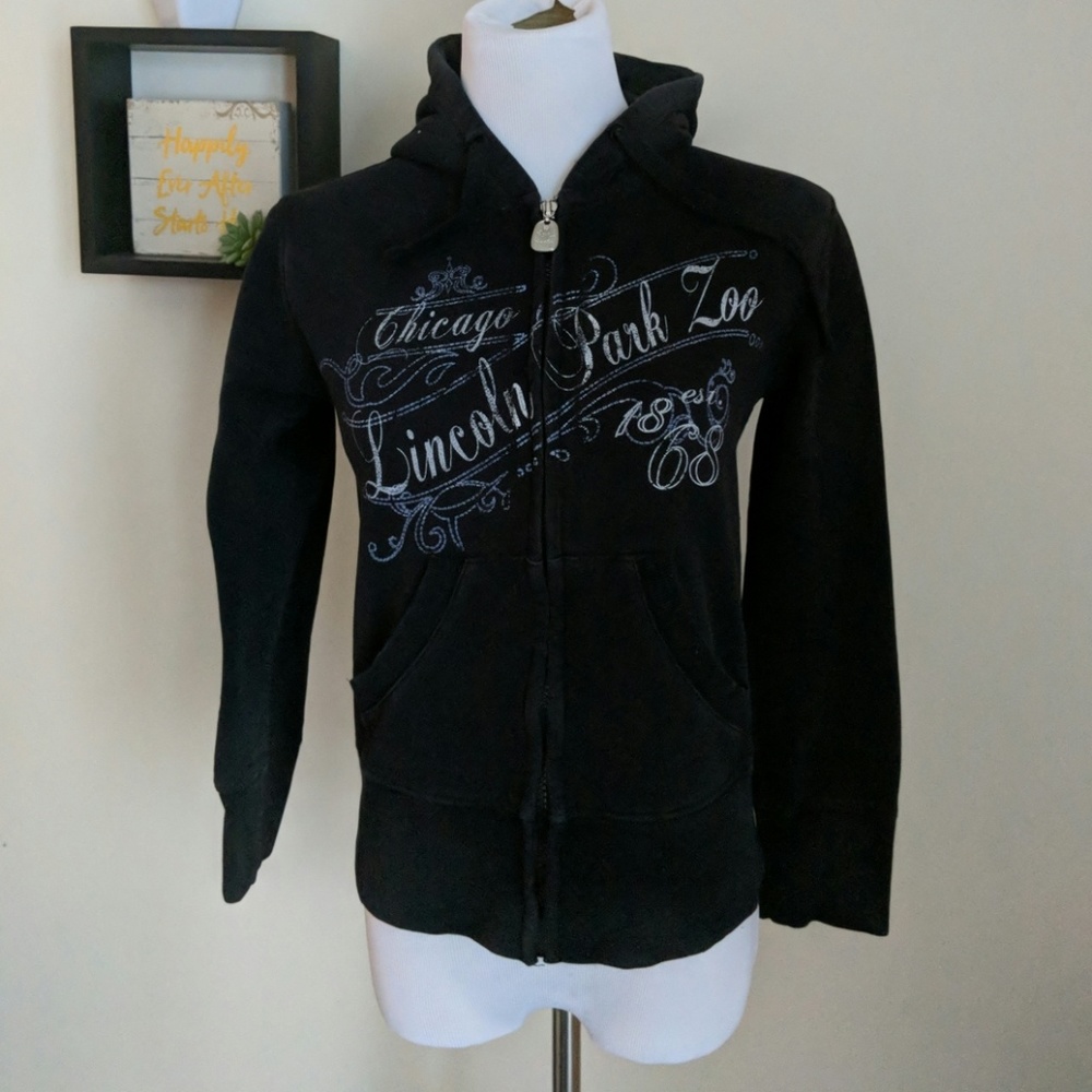 Black Chicago Lincoln Park Zoo Hoodie